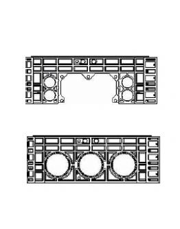 Rám k šachtě EK 288, výška 220 mm