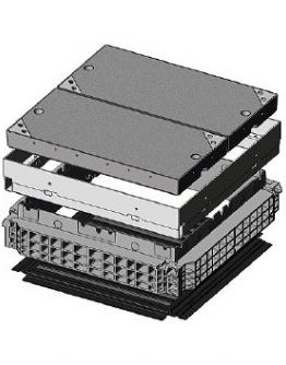 Základ šachty EK 328, B125, poklop ocel beton