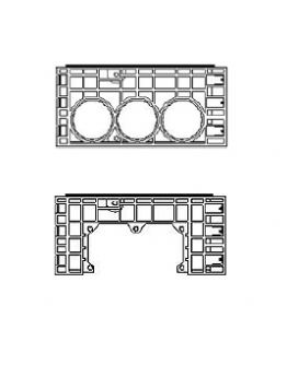 Rám k šachtě EK 358, výška 220 mm