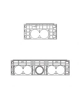 Rám k šachtě EK 378, výška 220 mm