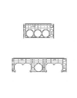 Rám k šachtě EK 378, výška 220 mm