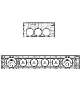 Rám k šachtě EK 478, výška 220 mm