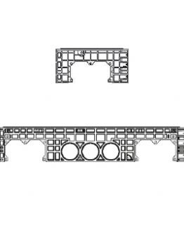 Rám k šachtě EK 478, výška 220 mm