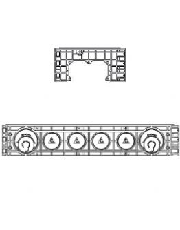Rám k šachtě EK 478, výška 220 mm