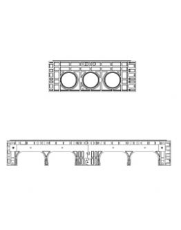 Rám k šachtě EK 648, výška 220 mm