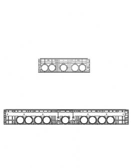 Rám k šachtě EK 728, výška 220 mm