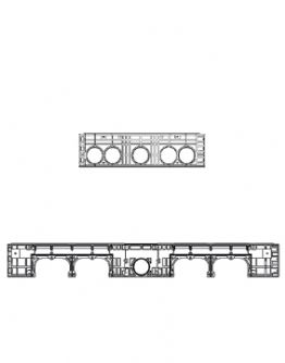 Rám k šachtě EK 728, výška 220 mm