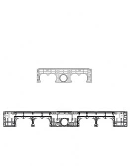 Rám k šachtě EK 728, výška 220 mm