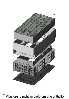 Základ šachty EK 278, B125, poklop ocel zádlažba