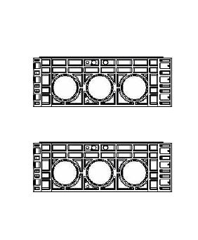 Rám k šachtě EK 288, výška 220 mm