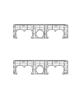 Rám k šachtě EK 328, výška 220 mm