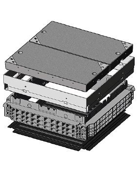 Základ šachty EK 328, B125, poklop ocel beton