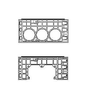 Rám k šachtě EK 358, výška 220 mm