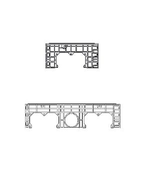 Rám k šachtě EK 378, výška 220 mm