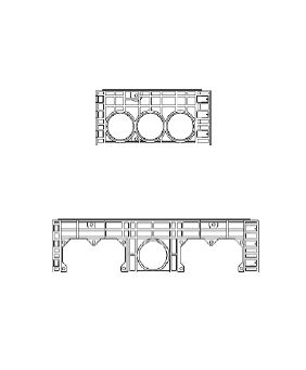 Rám k šachtě EK 378, výška 220 mm