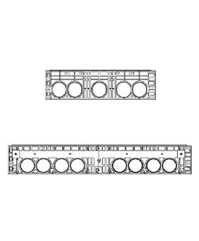Rám k šachtě EK 428, výška 220 mm