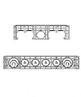 Rám k šachtě EK 508, výška 220 mm