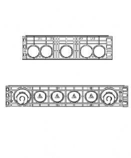 Rám k šachtě EK 508, výška 220 mm