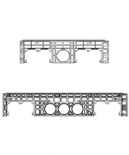Rám k šachtě EK 508, výška 220 mm