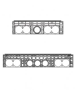 Rám k šachtě EK 508, výška 220 mm