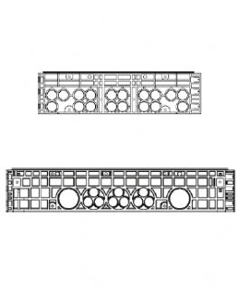 Rám k šachtě EK 508, výška 220 mm