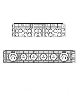 Rám k šachtě EK 508, výška 220 mm