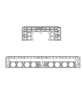 Rám k šachtě EK 648, výška 220 mm