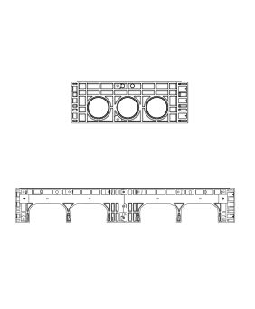 Rám k šachtě EK 648, výška 220 mm