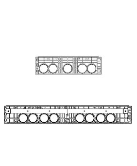 Rám k šachtě EK 708, výška 220 mm