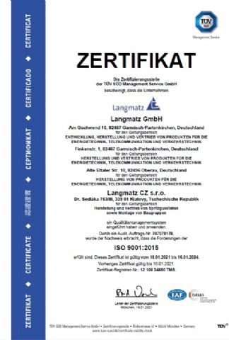 Certifikát ISO 9001:2015_platnost 2021_DE