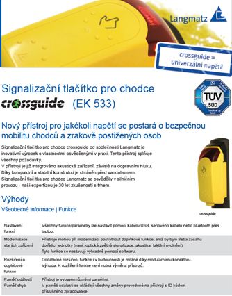Tlačítko pro chodce EK 533