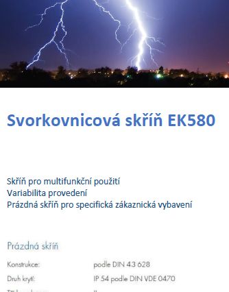 Multifunkční svorkovnicová skříň EK580