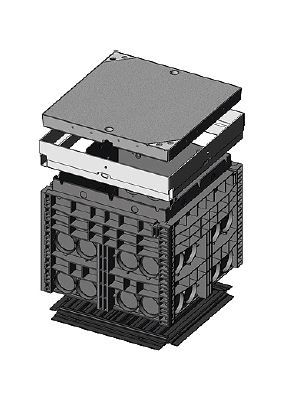 Kompaktní šachta EK 388 K1, D400, poklop ocel beton